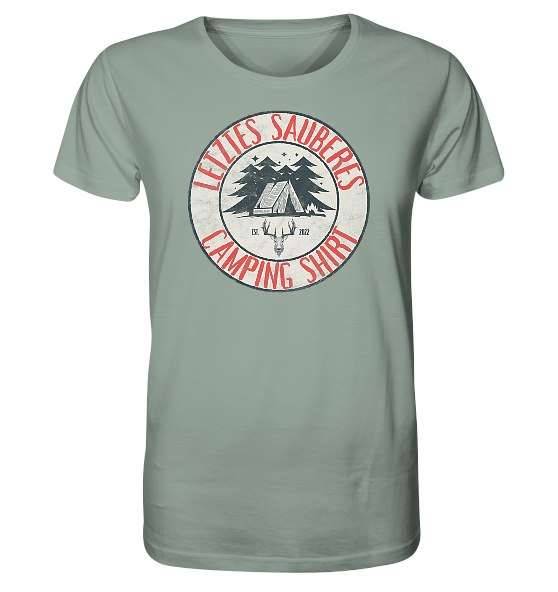 Letztes sauberes Camping Shirt - Herren Premium Bio Shirt - Kiebitzdelle