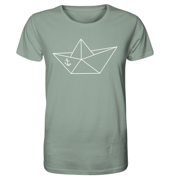 Papierschiff Papierboot Origami - Herren Premium Bio Shirt - Kiebitzdelle