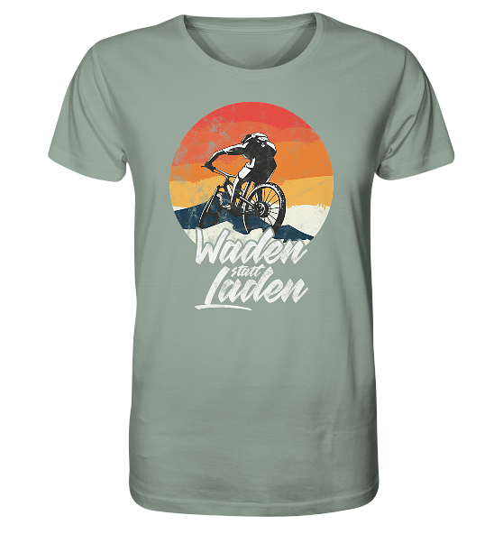 Waden statt Laden Fahrrad E-Bike Radtrikot - Herren Premium Bio Shirt - Kiebitzdelle