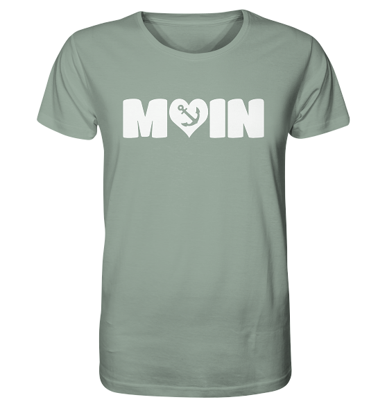Moin Spruch mit Herz Anker - Herren Premium Bio Shirt - Kiebitzdelle