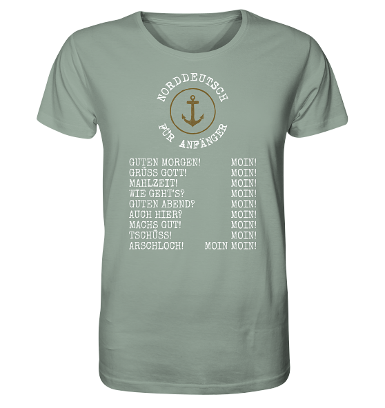Norddeutsch für Anfänger - Herren Premium Bio Shirt - Kiebitzdelle