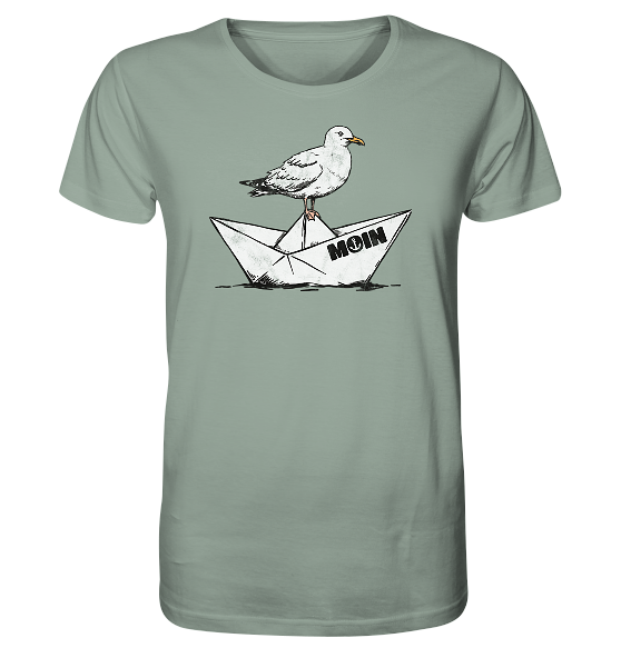 Papierschiff Möwe Moin - Herren Premium Bio Shirt - Kiebitzdelle