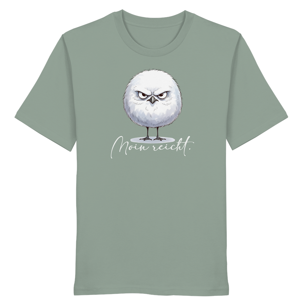 Moin reicht - Grimmige runde Möwe - Organic Shirt