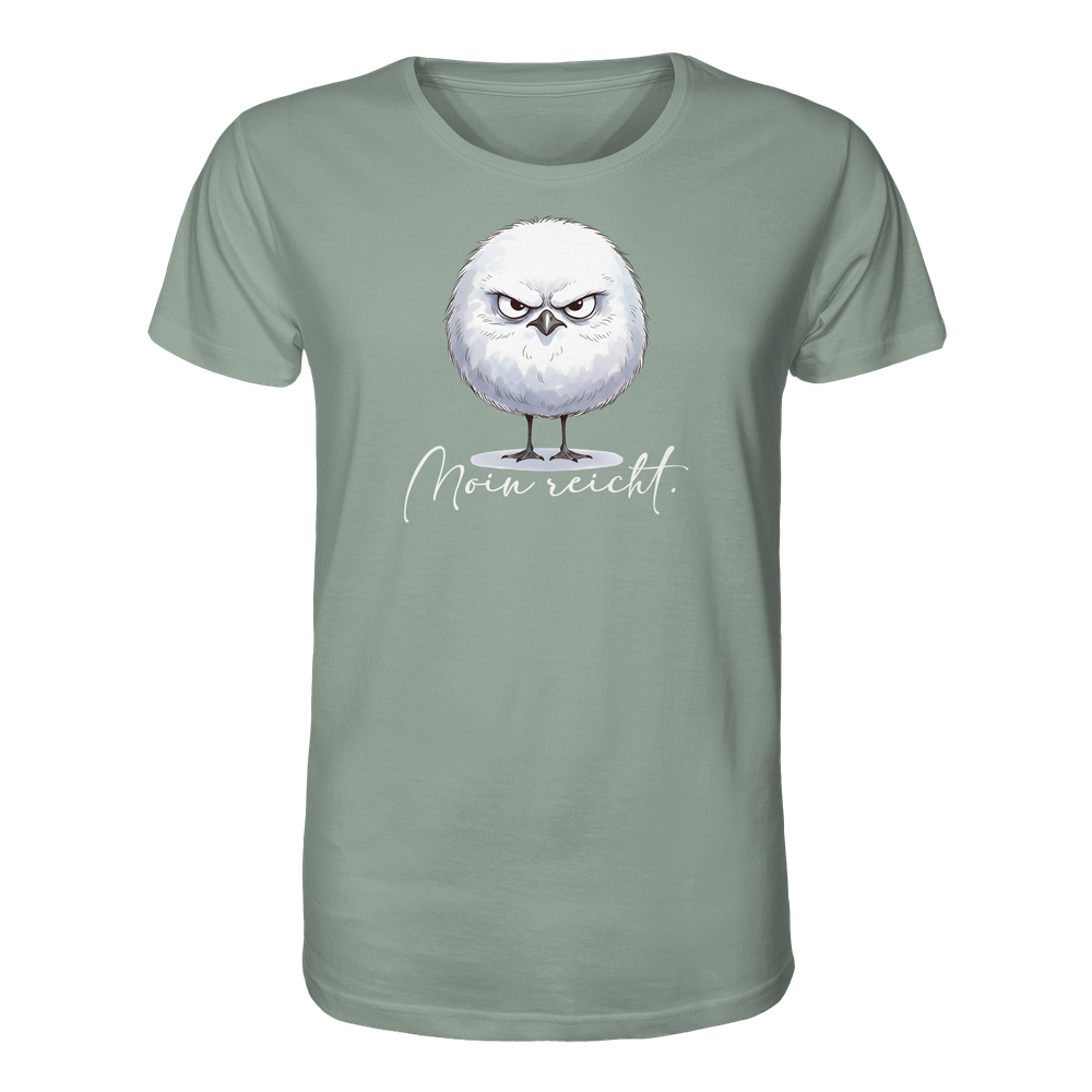 Moin reicht - Grimmige runde Möwe - Organic Shirt