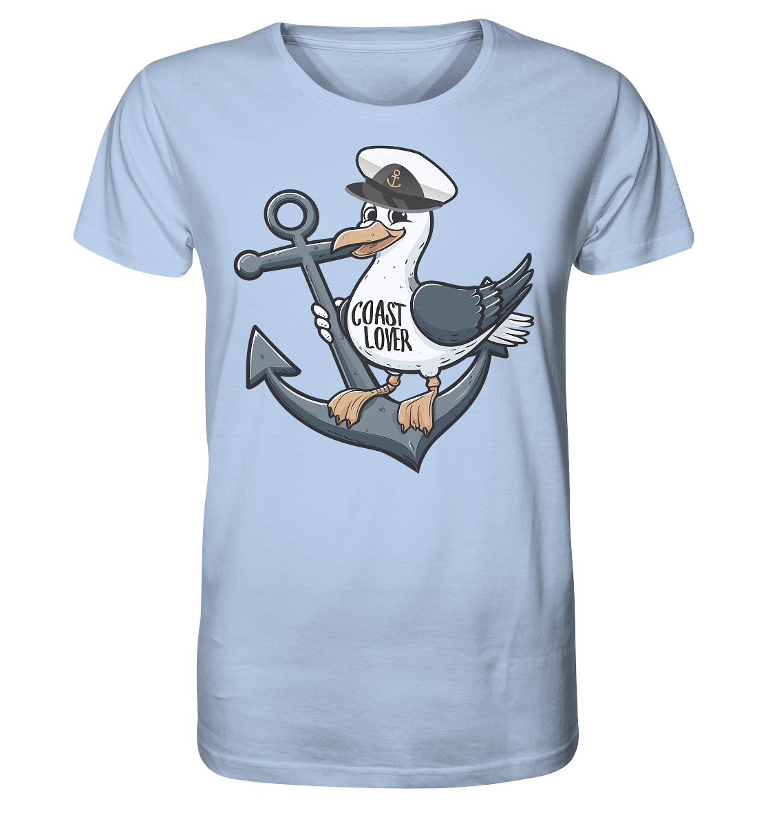 Coast Lover Möwe Kapitän - Herren Premium Bio Shirt - Kiebitzdelle