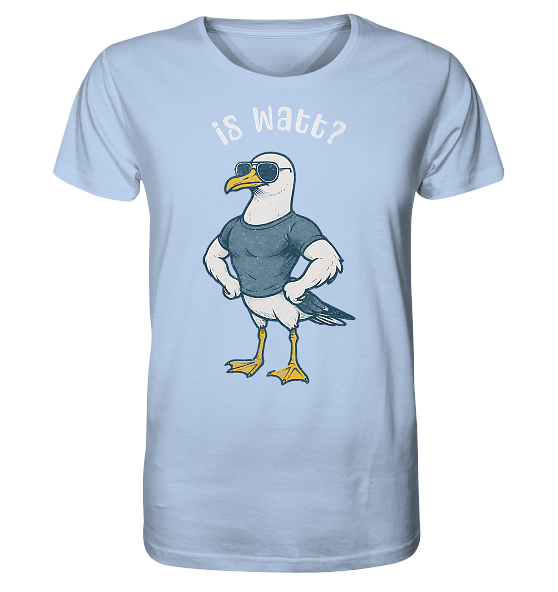 Is Watt Starke Möwe mit lustigem Spruch - Herren Premium Bio Shirt