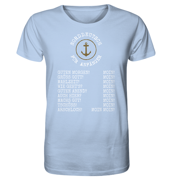 Norddeutsch für Anfänger - Herren Premium Bio Shirt - Kiebitzdelle