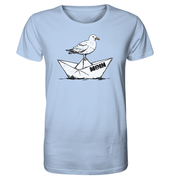 Papierschiff Möwe Moin - Herren Premium Bio Shirt - Kiebitzdelle