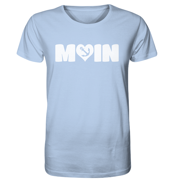 Moin Spruch mit Herz Anker - Herren Premium Bio Shirt - Kiebitzdelle