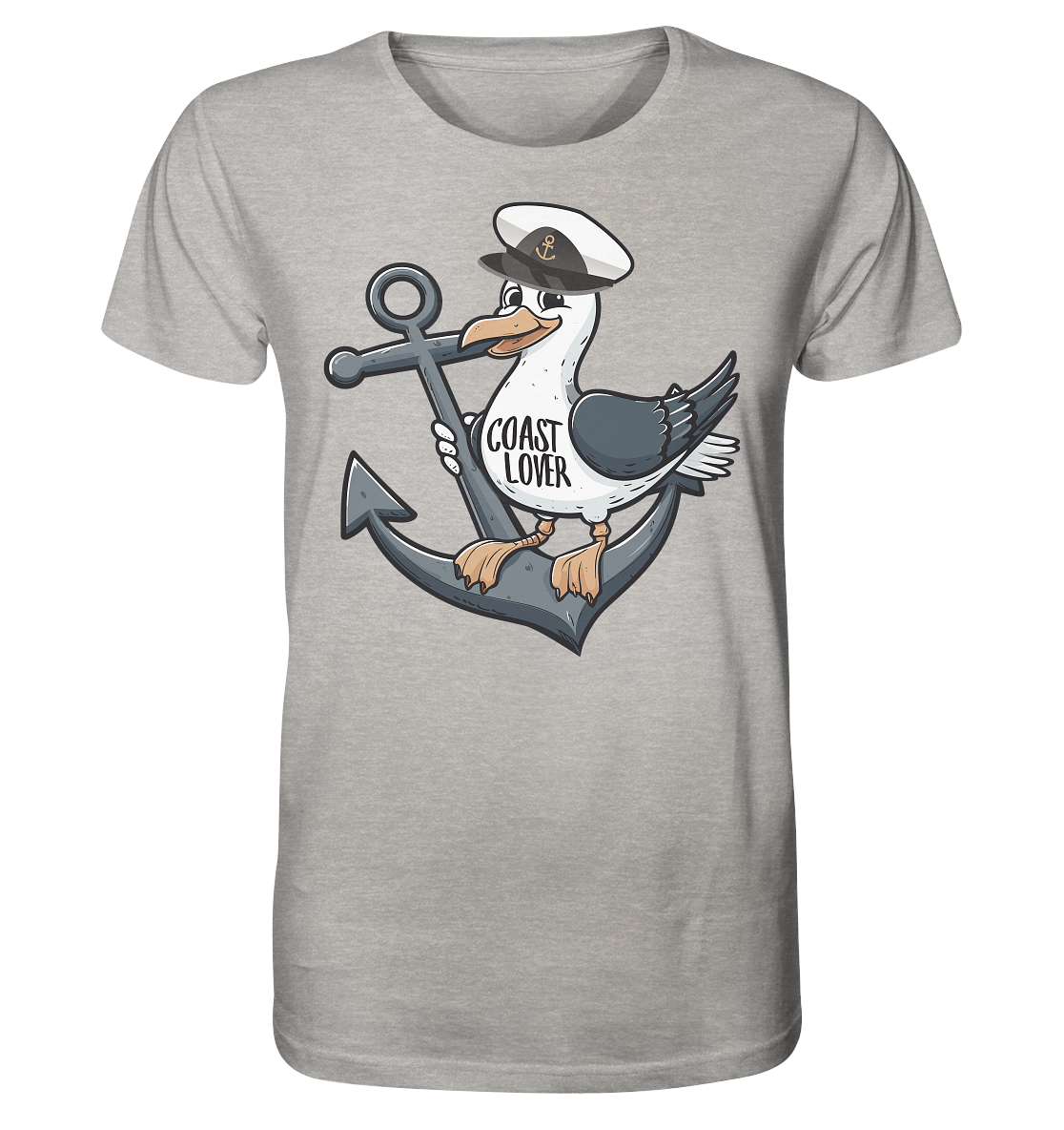 Coast Lover Möwe Kapitän - Herren Premium Bio Shirt