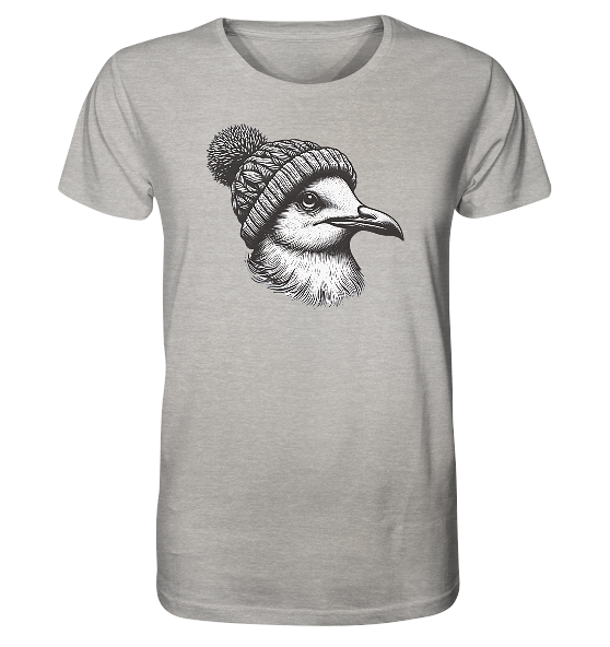 Coole Möwe mit Pudelmütze - Herren Premium Bio Shirt