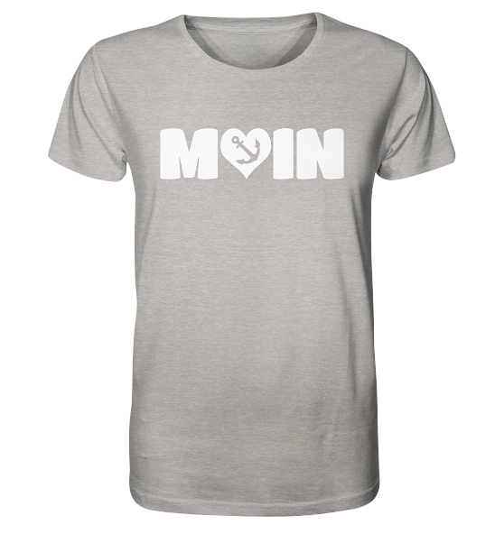 Moin Spruch mit Herz Anker - Herren Premium Bio Shirt - Kiebitzdelle