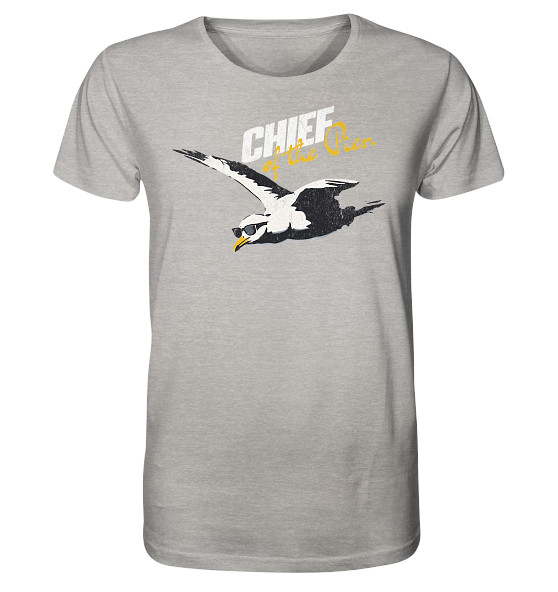 Chief of the Pier Chef Möwe mit Sonnenbrille - Herren Premium Bio Shirt - Kiebitzdelle