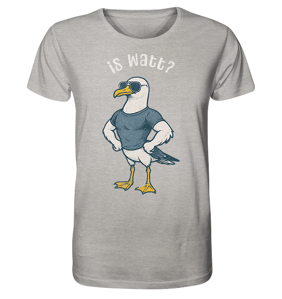 Is Watt Starke Möwe mit lustigem Spruch - Herren Premium Bio Shirt