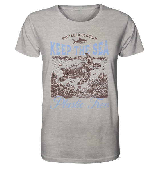 Keep the Sea Plastic Free Umweltschutz Spruch - Herren Premium Bio Shirt