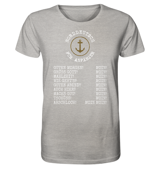 Norddeutsch für Anfänger - Herren Premium Bio Shirt - Kiebitzdelle