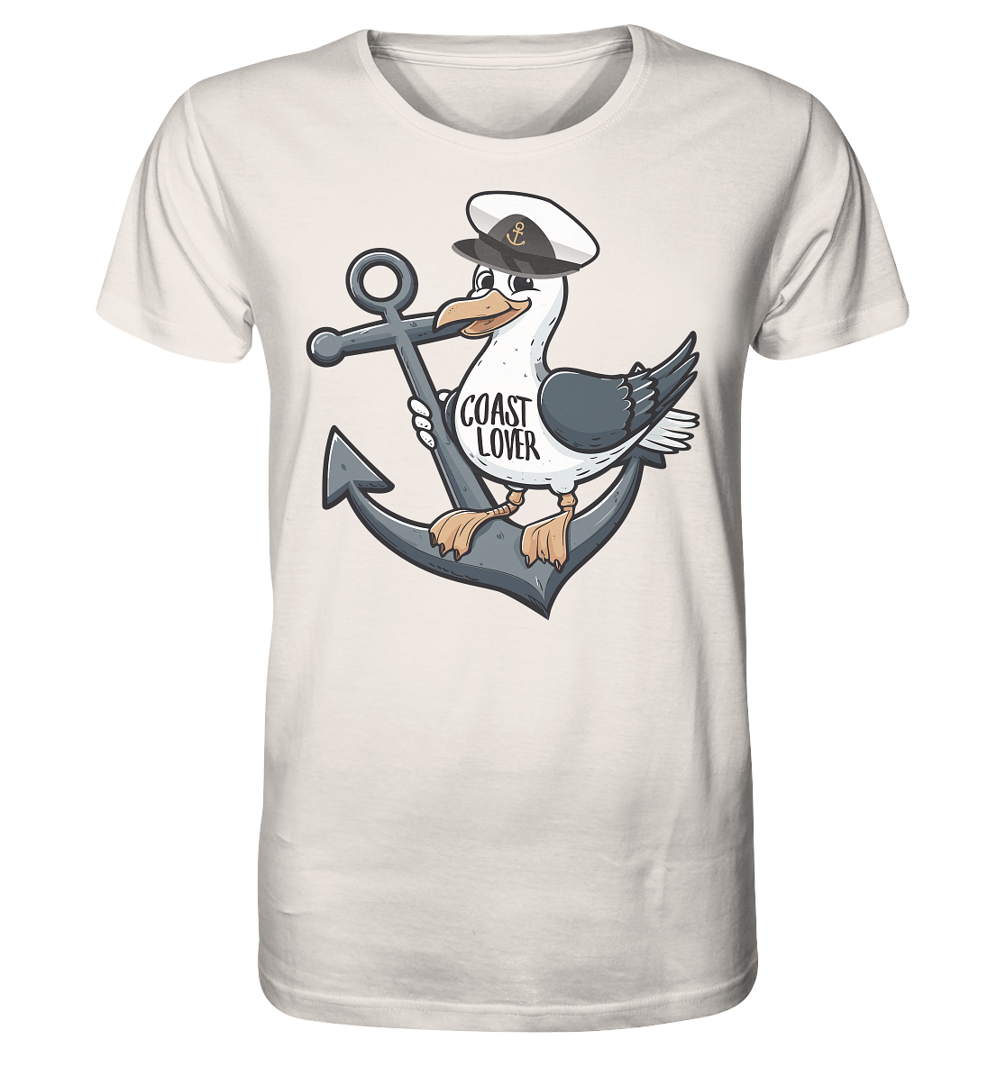 Coast Lover Möwe Kapitän - Herren Premium Bio Shirt - Kiebitzdelle