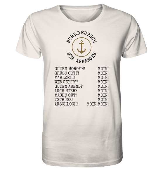 Norddeutsch für Anfänger - Herren Premium Bio Shirt - Kiebitzdelle
