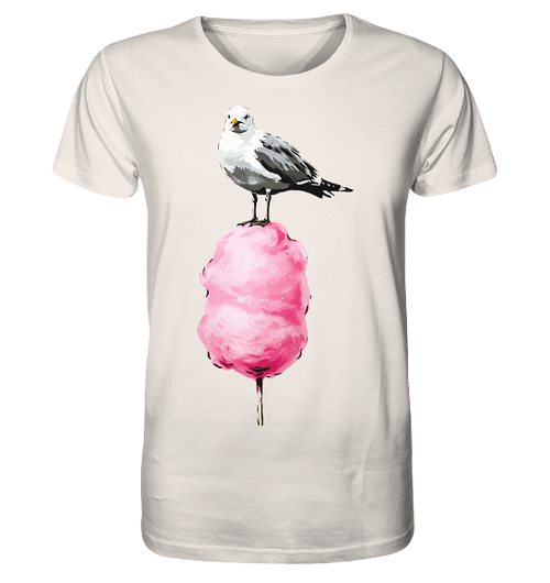 Möwe auf Zuckerwatte - Herren Premium Bio Shirt - Kiebitzdelle