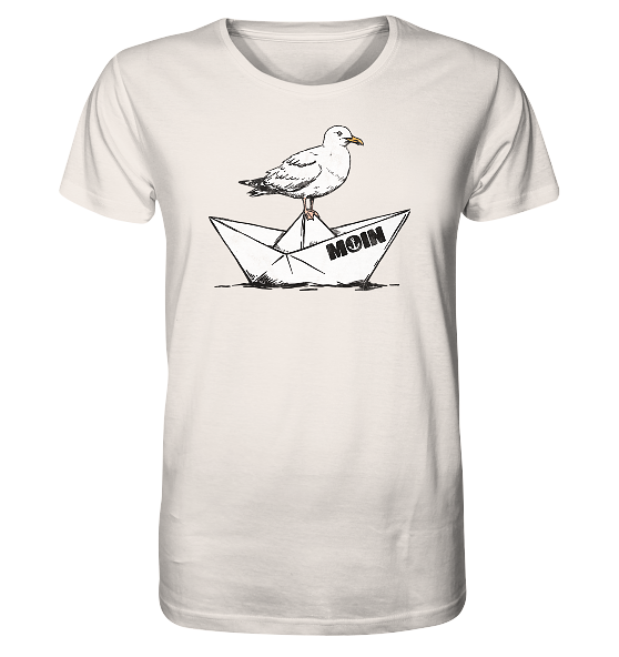 Papierschiff Möwe Moin - Herren Premium Bio Shirt - Kiebitzdelle
