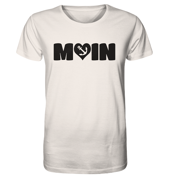 Moin Spruch mit Herz Anker - Herren Premium Bio Shirt - Kiebitzdelle