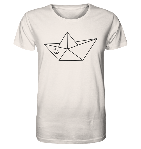 Papierschiff Papierboot Origami - Herren Premium Bio Shirt - Kiebitzdelle