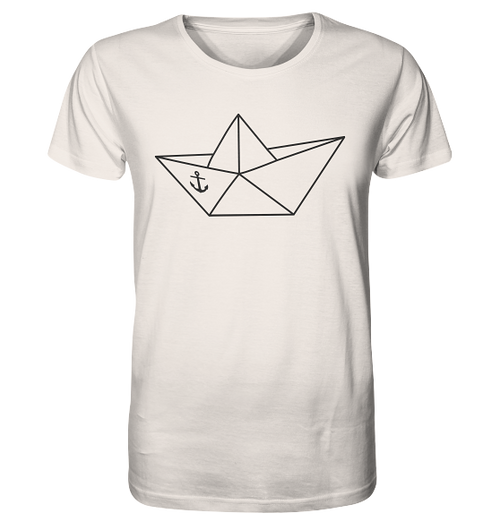 Papierschiff Papierboot Origami - Herren Premium Bio Shirt - Kiebitzdelle