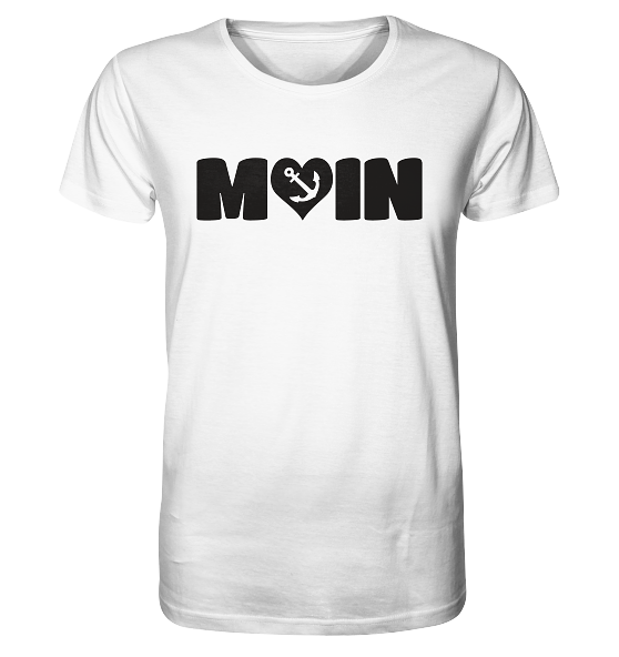 Moin Spruch mit Herz Anker - Herren Premium Bio Shirt - Kiebitzdelle
