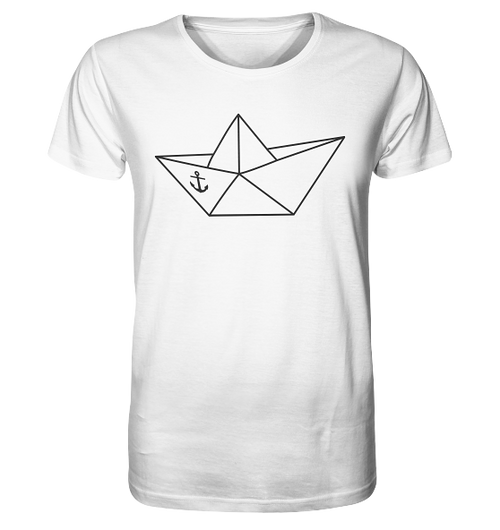 Papierschiff Papierboot Origami - Herren Premium Bio Shirt - Kiebitzdelle