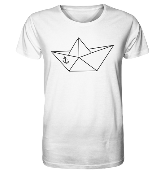 Papierschiff Papierboot Origami - Herren Premium Bio Shirt