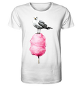 Möwe auf Zuckerwatte - Herren Premium Bio Shirt - Kiebitzdelle