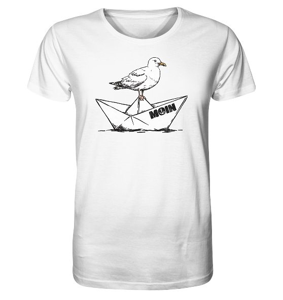 Papierschiff Möwe Moin - Herren Premium Bio Shirt - Kiebitzdelle