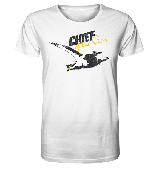Chief of the Pier Chef Möwe mit Sonnenbrille - Herren Premium Bio Shirt