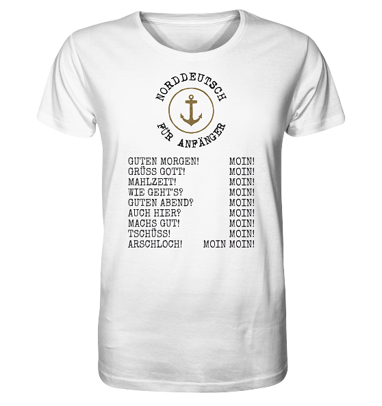 Norddeutsch für Anfänger - Herren Premium Bio Shirt - Kiebitzdelle