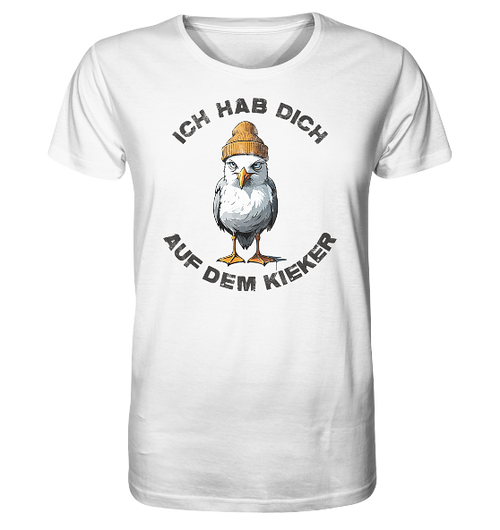 Ich hab Dich auf dem Kieker Möwe Spruch - Herren Premium Bio Shirt - Kiebitzdelle