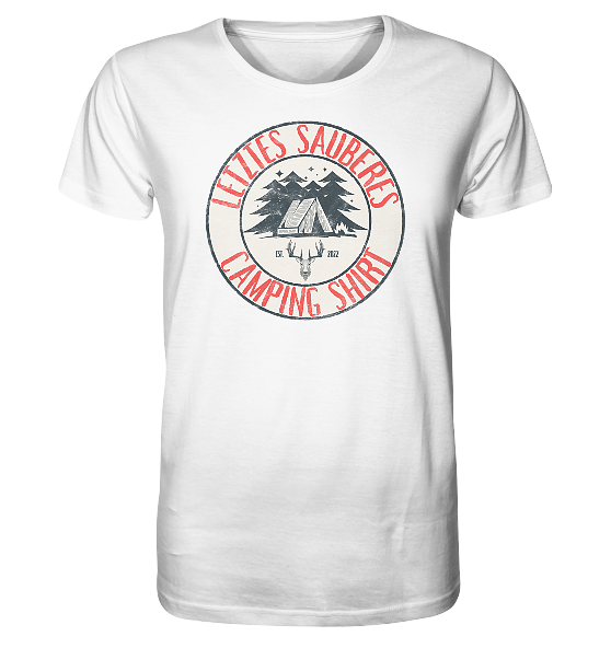 Letztes sauberes Camping Shirt - Herren Premium Bio Shirt - Kiebitzdelle