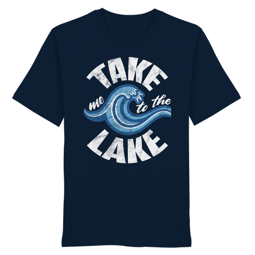 Take me to the Lake - Herren Premium Bio Shirt in French Navy - Studio Ansicht - Kiebitzdelle