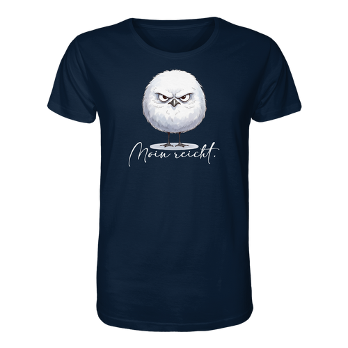 Moin reicht - Grimmige runde Möwe - Organic Shirt in French Navy - Studio Ansicht - Kiebitzdelle
