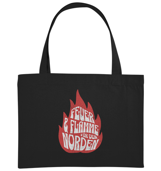 Feuer und Flamme für den Norden - Bio Einkaufstasche