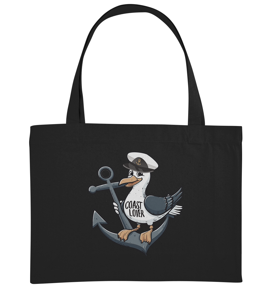 Coast Lover Möwe Kapitän - Bio Einkaufstasche
