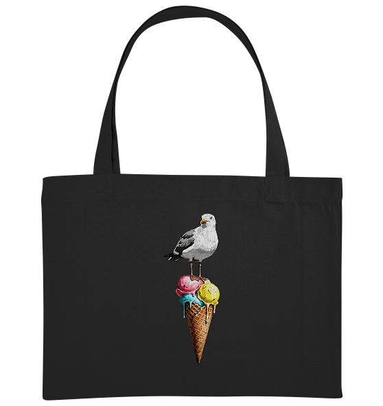 Eisdieb Freche Möwe mit Eiscreme - Bio Einkaufstasche