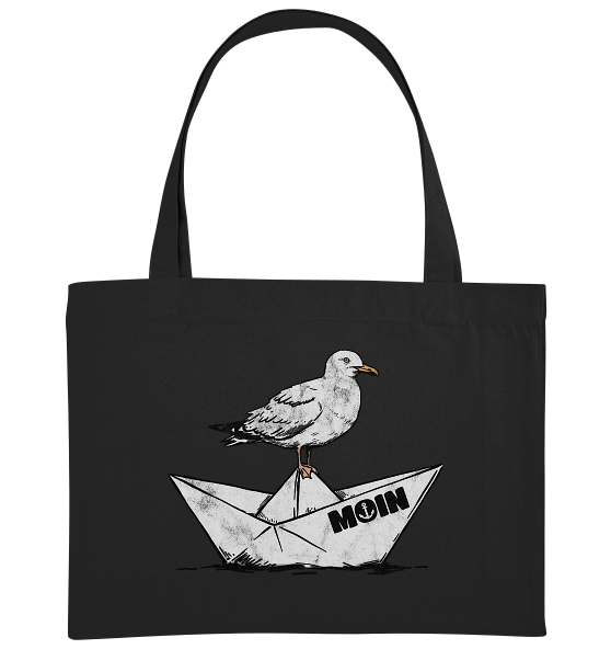 Papierschiff Möwe Moin - Bio Einkaufstasche