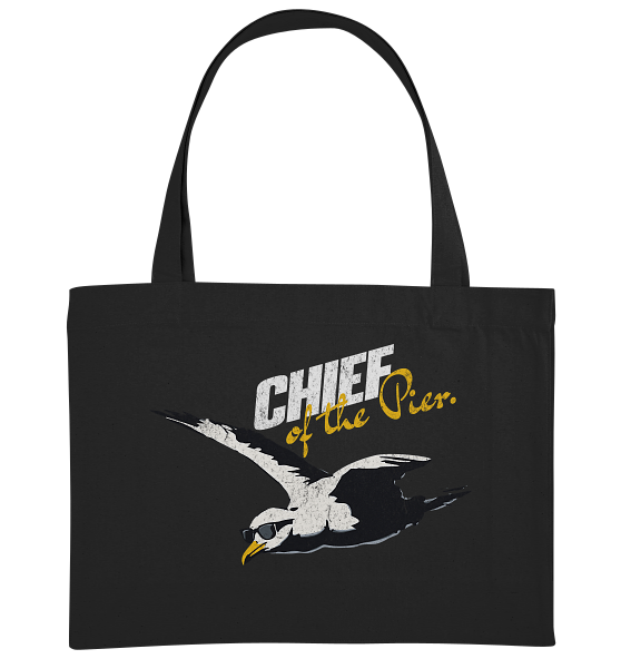 Chief of the Pier Chef Möwe mit Sonnenbrille - Bio Einkaufstasche
