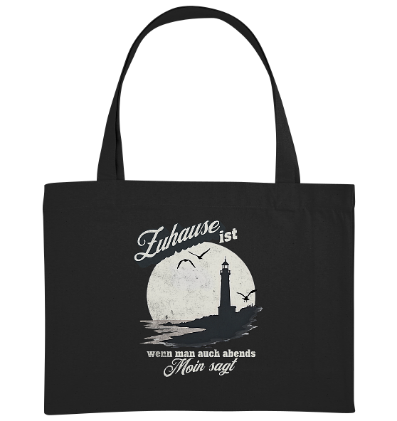 Moin Spruch Zuhause - Bio Einkaufstasche
