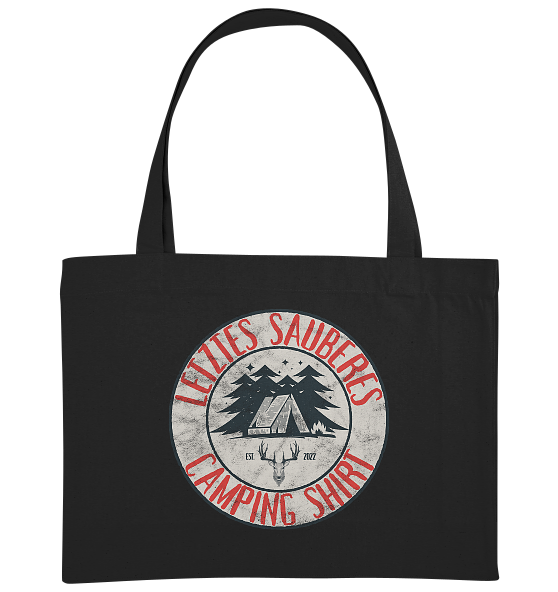 Letztes sauberes Camping Shirt - Bio Einkaufstasche