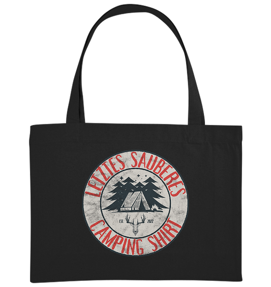 Letztes sauberes Camping Shirt - Bio Einkaufstasche