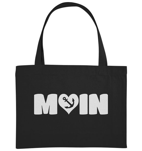 Moin Spruch mit Herz Anker - Bio Einkaufstasche