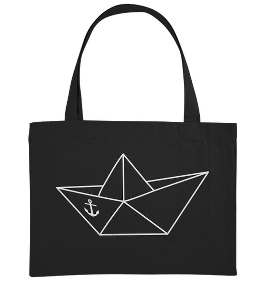 Papierschiff Papierboot Origami - Bio Einkaufstasche