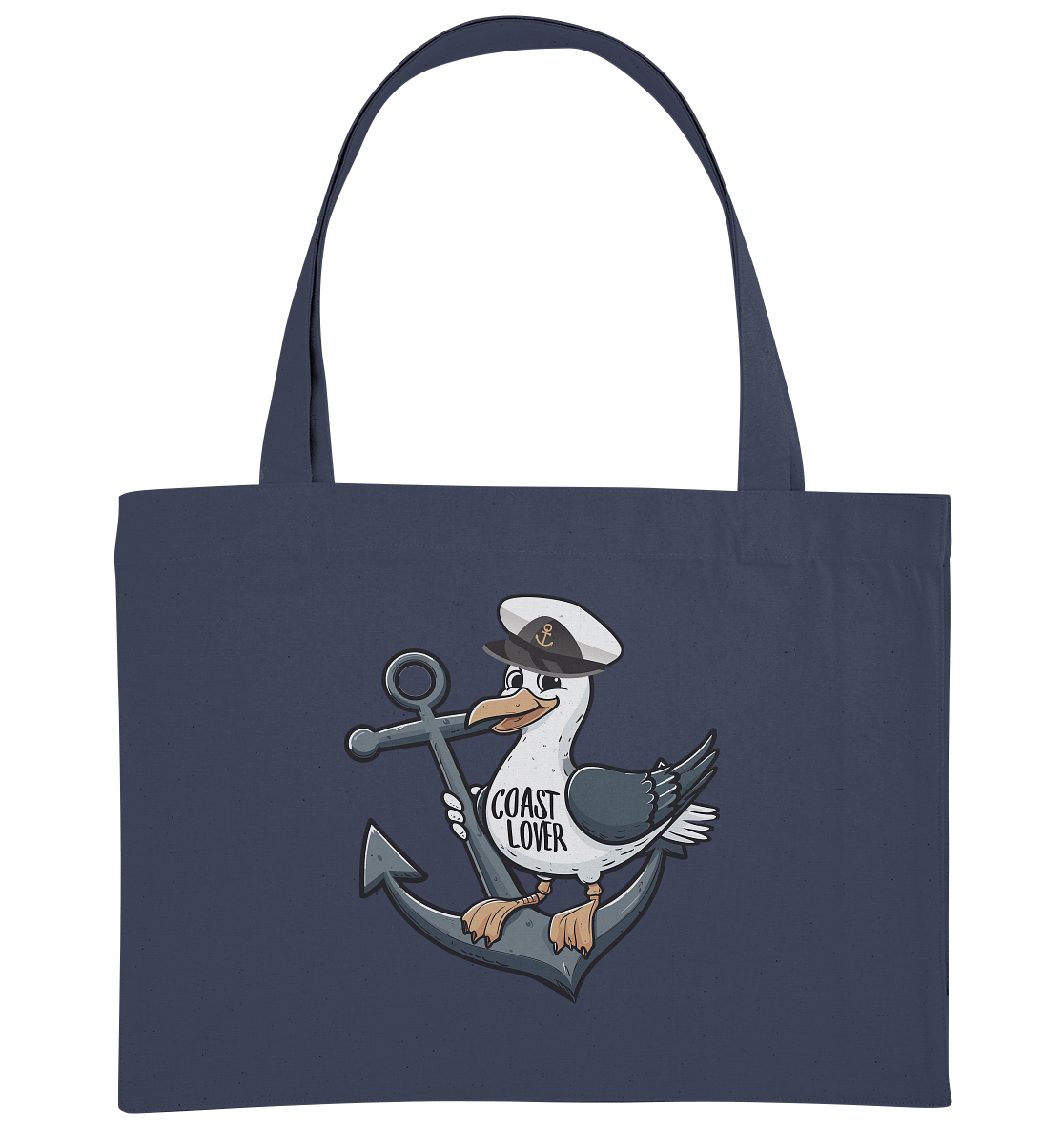 Coast Lover Möwe Kapitän - Bio Einkaufstasche