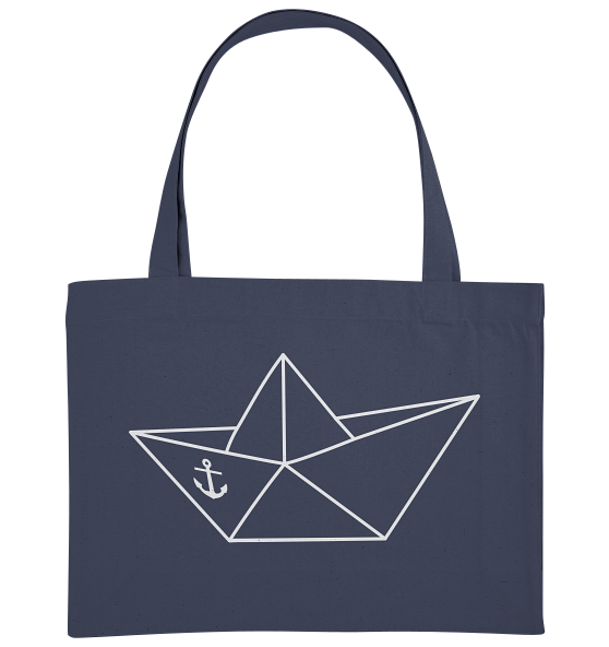 Papierschiff Papierboot Origami - Bio Einkaufstasche